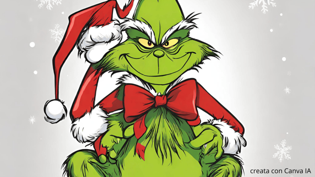 Nell'immagine il Grinch personaggio mitologico che odia il Natale